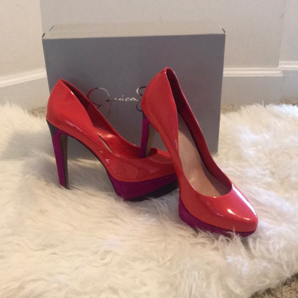 Jessica Simpson Beijo Platform- Spiced Coral